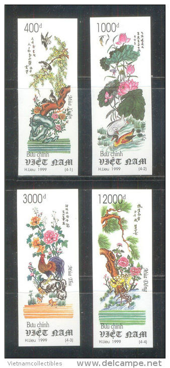 Vietnam Viet Nam MNH Imperf Stamps 1999 : Four-season Art Paintings (Ms795) - Viêt-Nam