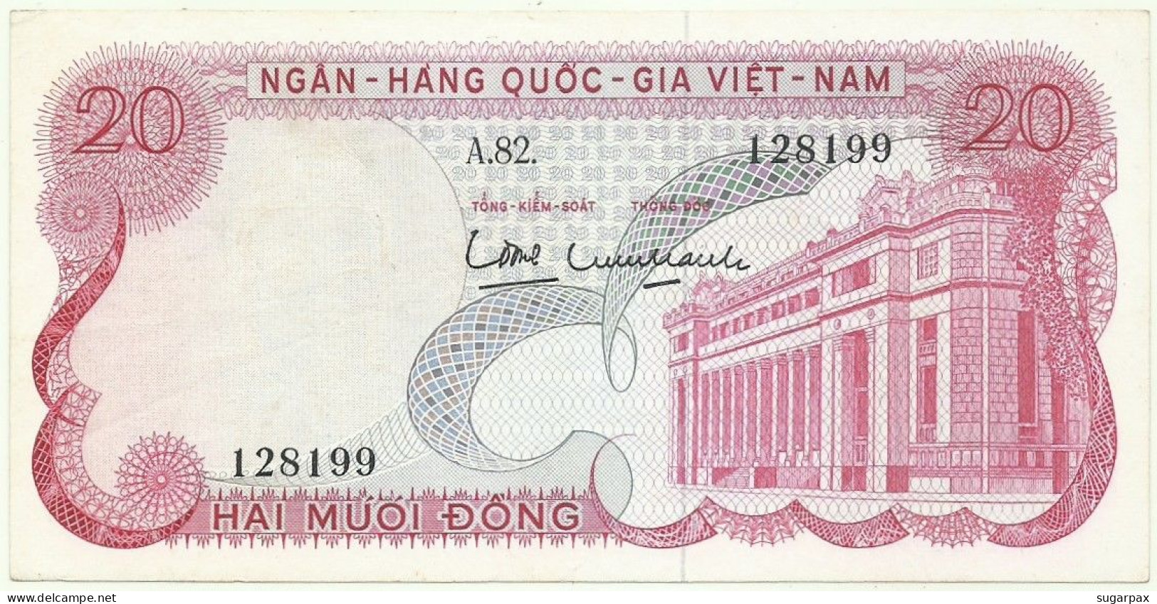 SOUTH VIET NAM - 20 DONG - ND ( 1969 ) - P 24 - SÉRIE A.82. - VIETNAM - Viêt-Nam
