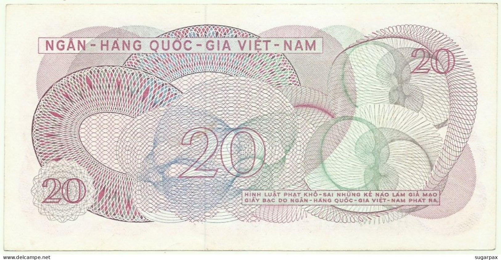 SOUTH VIET NAM - 20 DONG - ND ( 1969 ) - P 24 - SÉRIE A.82. - VIETNAM - Viêt-Nam