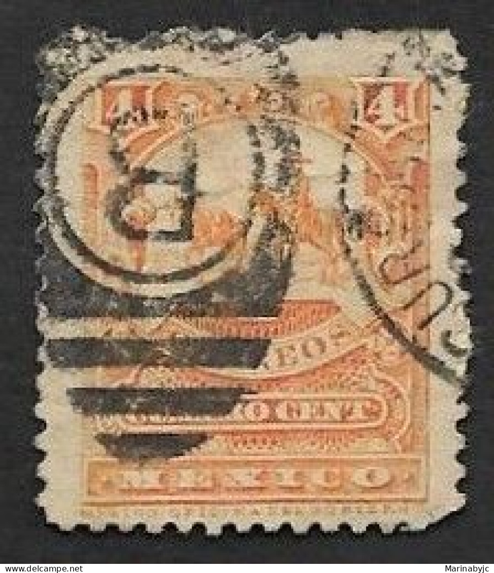 SE)1898 MEXICO OF THE MULITAS SERIES, MESSENGER MOUNTED ON CARGAMULA 4C SCT 282, WITH BARREL CANCELLATION - Mexiko