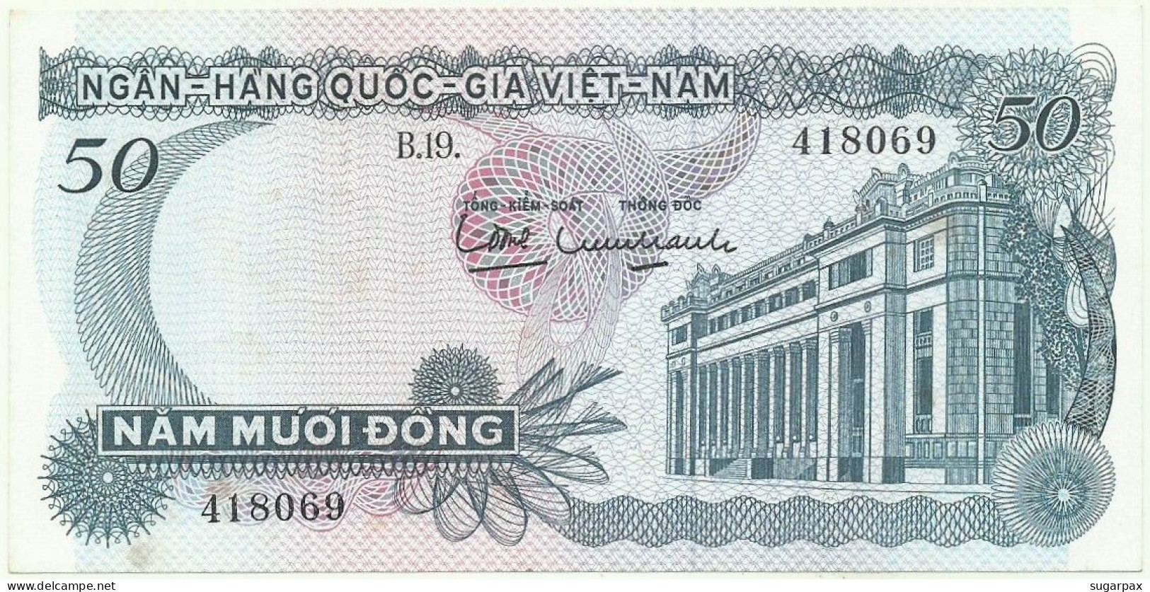 SOUTH VIET NAM - 50 DONG - ND ( 1969 ) - P 25 - Unc. - SÉRIE B.19. - VIETNAM - Viêt-Nam