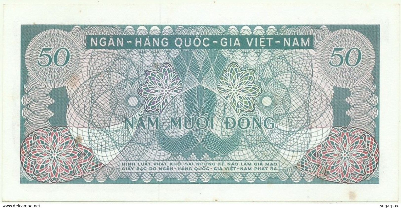 SOUTH VIET NAM - 50 DONG - ND ( 1969 ) - P 25 - Unc. - SÉRIE B.19. - VIETNAM - Viêt-Nam