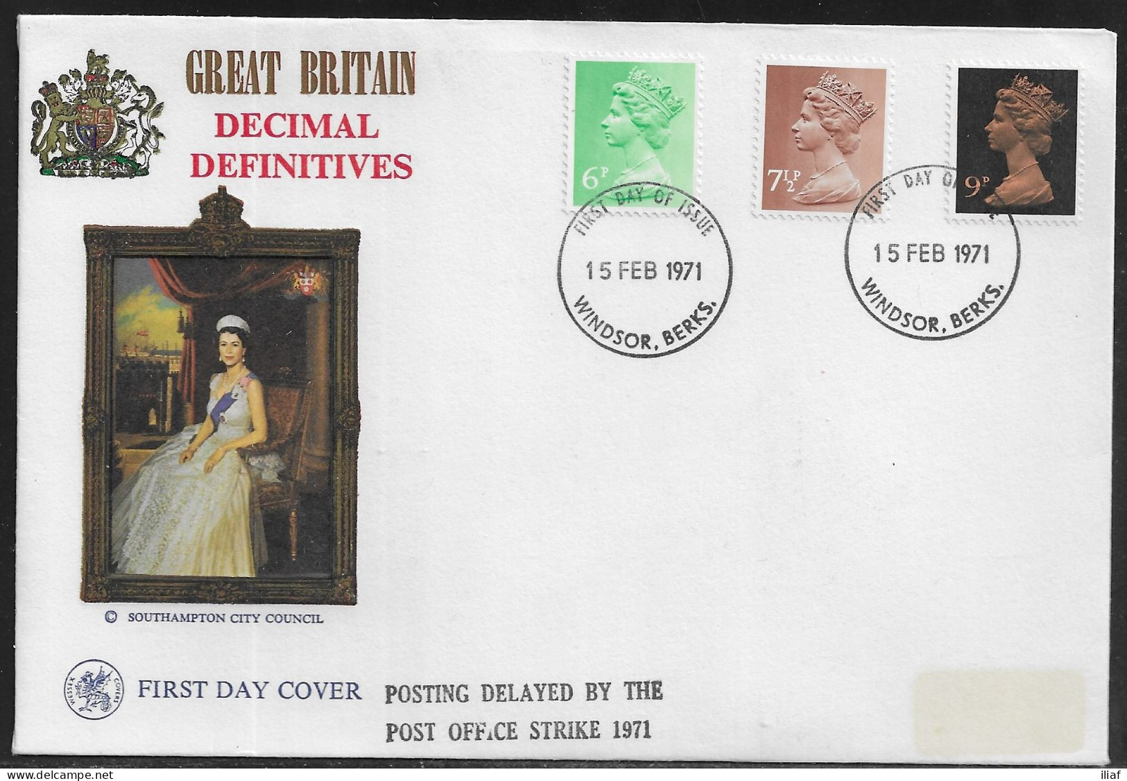 United Kingdom Of Great Britain. FDC Sc.MH57,63,66 .Queen Elizabeth II - Decimal Machin FDC Cancellation On FDC Envelope - 1971-1980 Decimal Issues