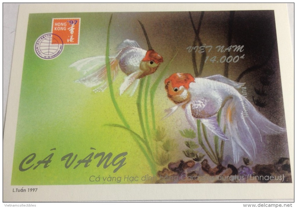 Vietnam Viet Nam MNH Imperf Souvenir Sheet 1997 : Goldfish / Fish (Ms747B) - Vietnam