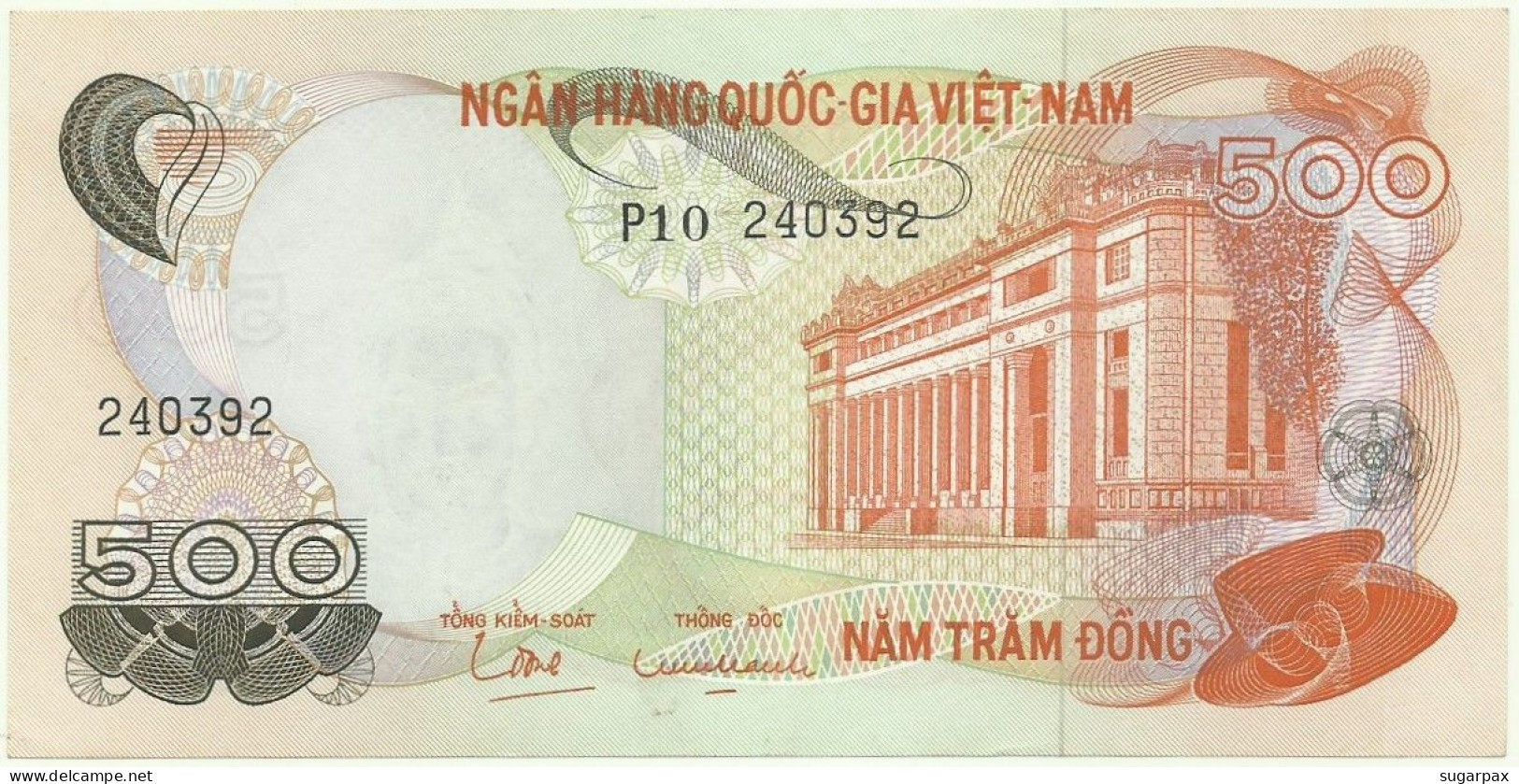 SOUTH VIET NAM - 500 DONG - ND ( 1970 ) - P 28 - Unc. - SÉRIE P10 - VIETNAM - Viêt-Nam