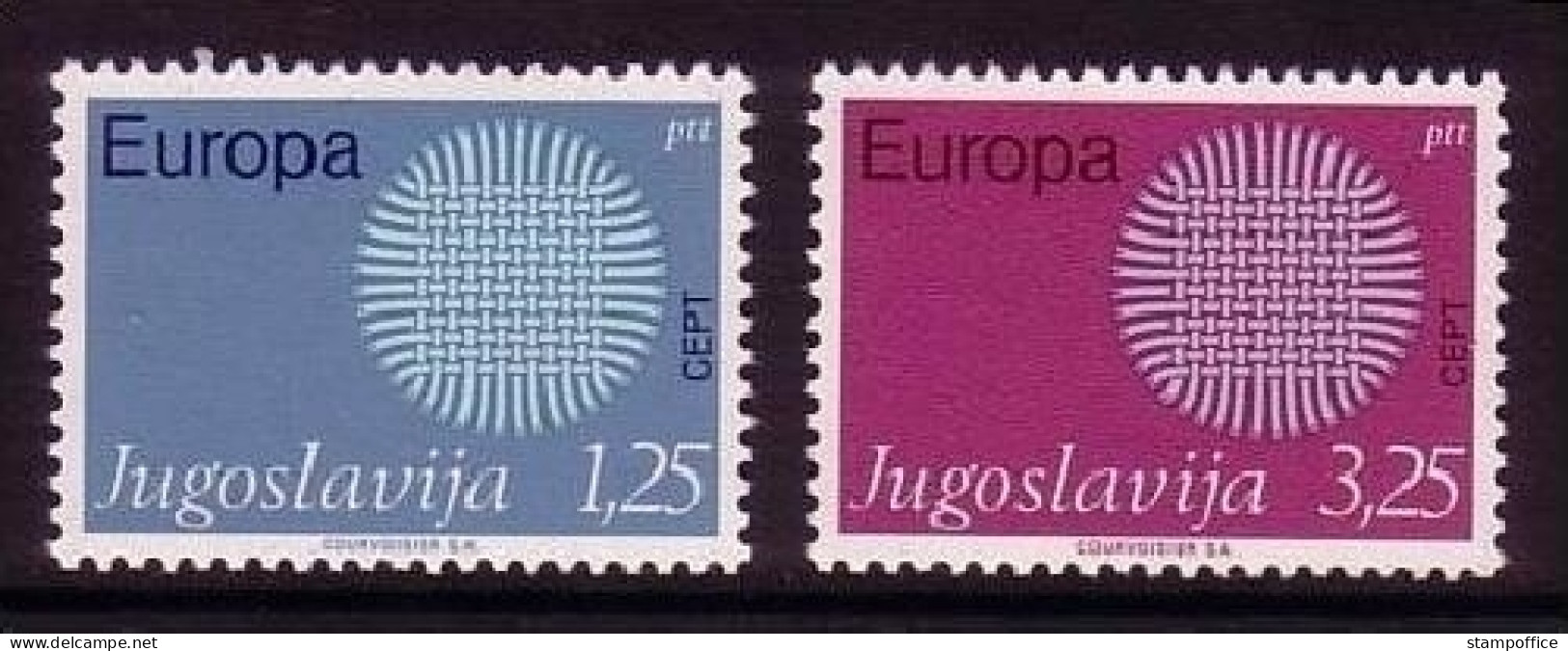 JUGOSLAWIEN MI-NR. 1379-1380 POSTFRISCH(MINT) EUROPA 1970 SONNENSYMBOL - 1970