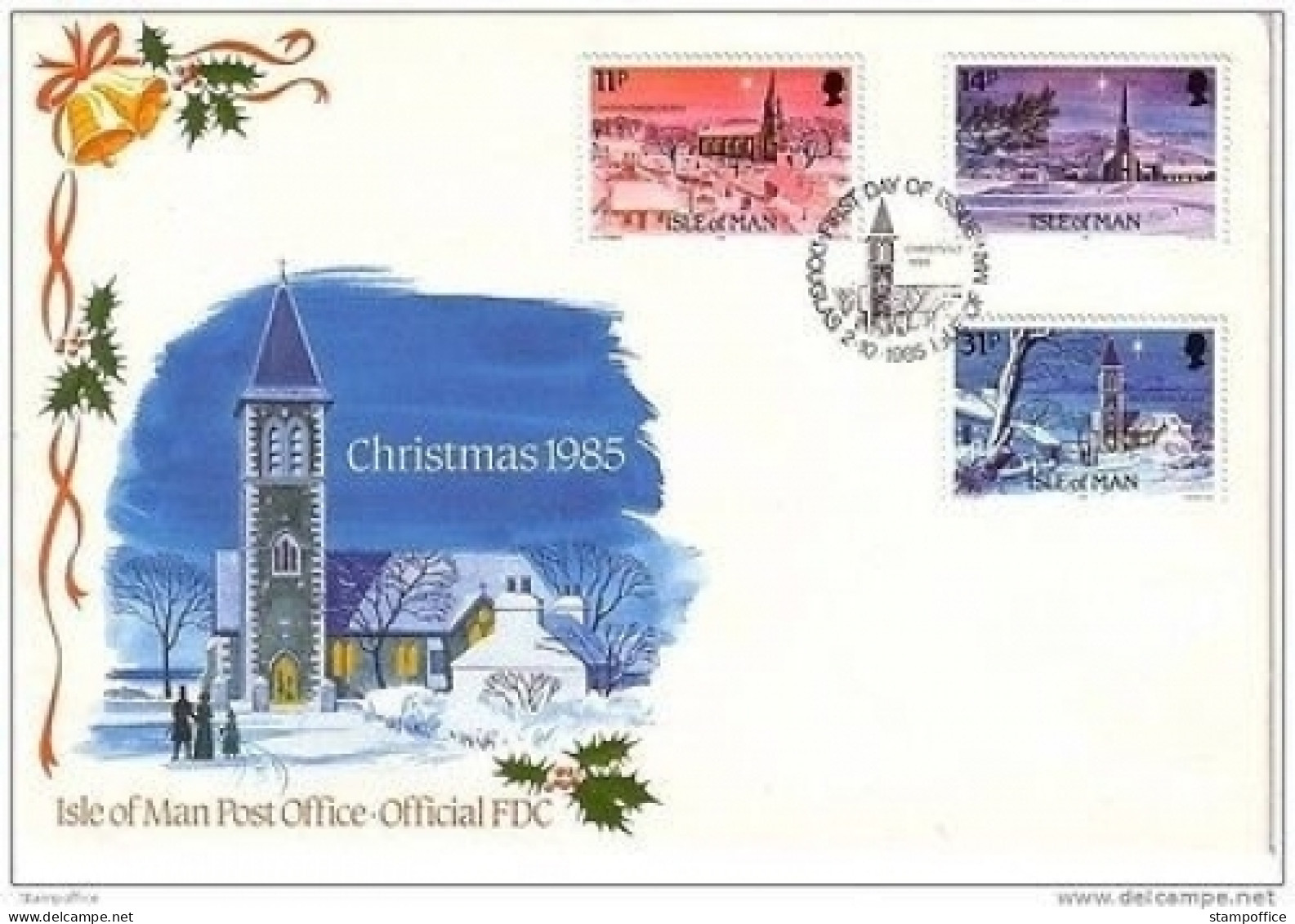 ISLE OF MAN MI-NR. 295-297 FDC CHRISTMAS 1985 - Weihnachten