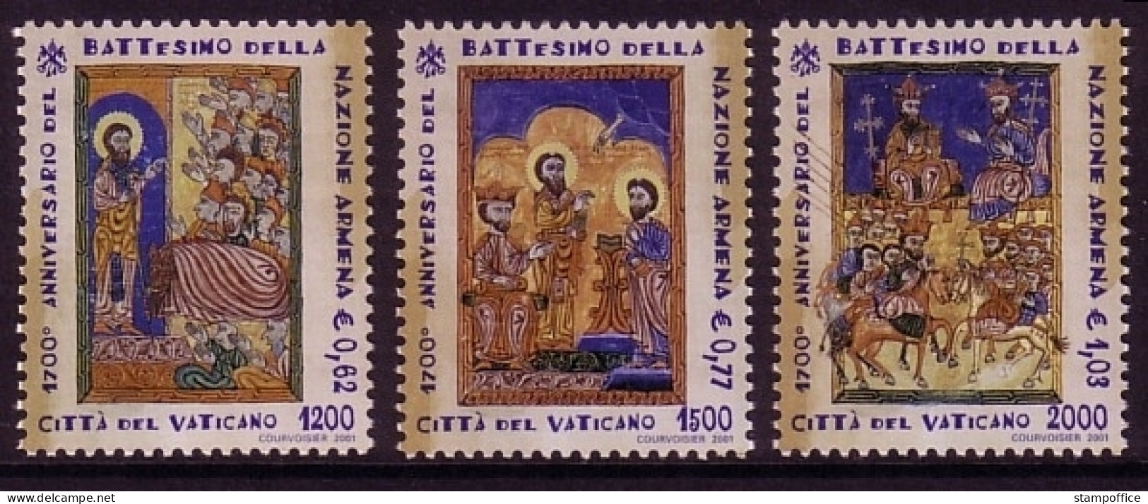 VATIKAN MI-NR. 1366-1368 POSTFRISCH(MINT) 1700 JAHRE CHRISTIANISIERUNG ARMENIENS 2001 - Ongebruikt