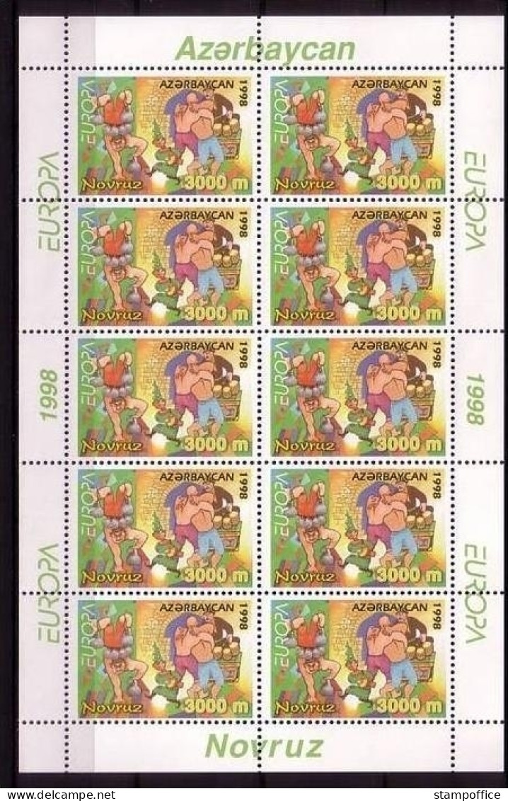 ASERBAIDSCHAN MI-NR. 438-439 POSTFRISCH(MINT) KLEINBOGENSATZ EUROPA 1998 FESTE Und FEIERTAGE - 1998