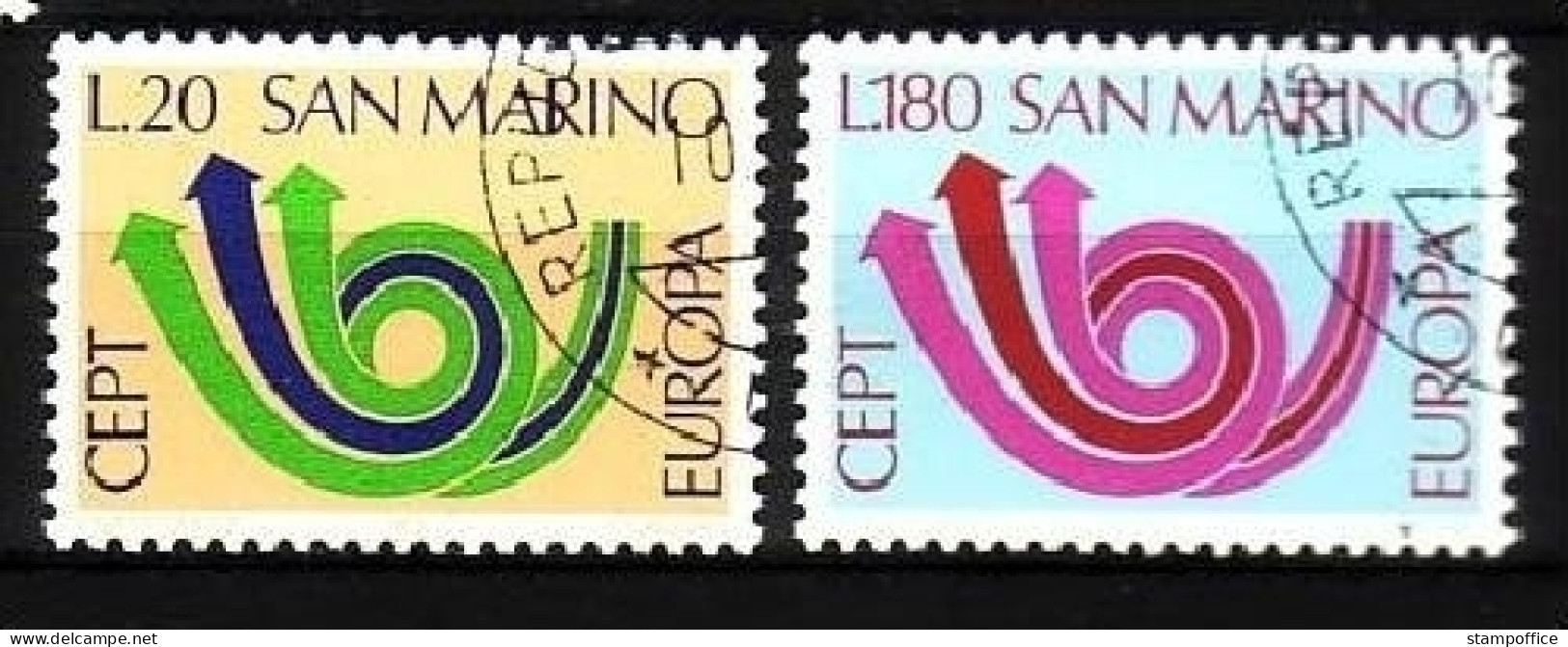 SAN MARINO MI-NR. 1029-1030 GESTEMPELT(USED) EUROPA 1973 POSTHORN - 1973