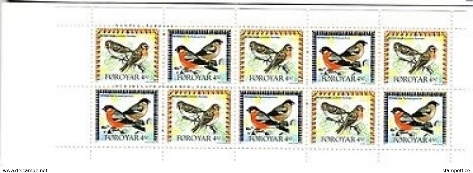 FÄRÖER MH 13 POSTFRISCH(MINT) INVASIONSVÖGEL (II) 1997 - Färöer Inseln