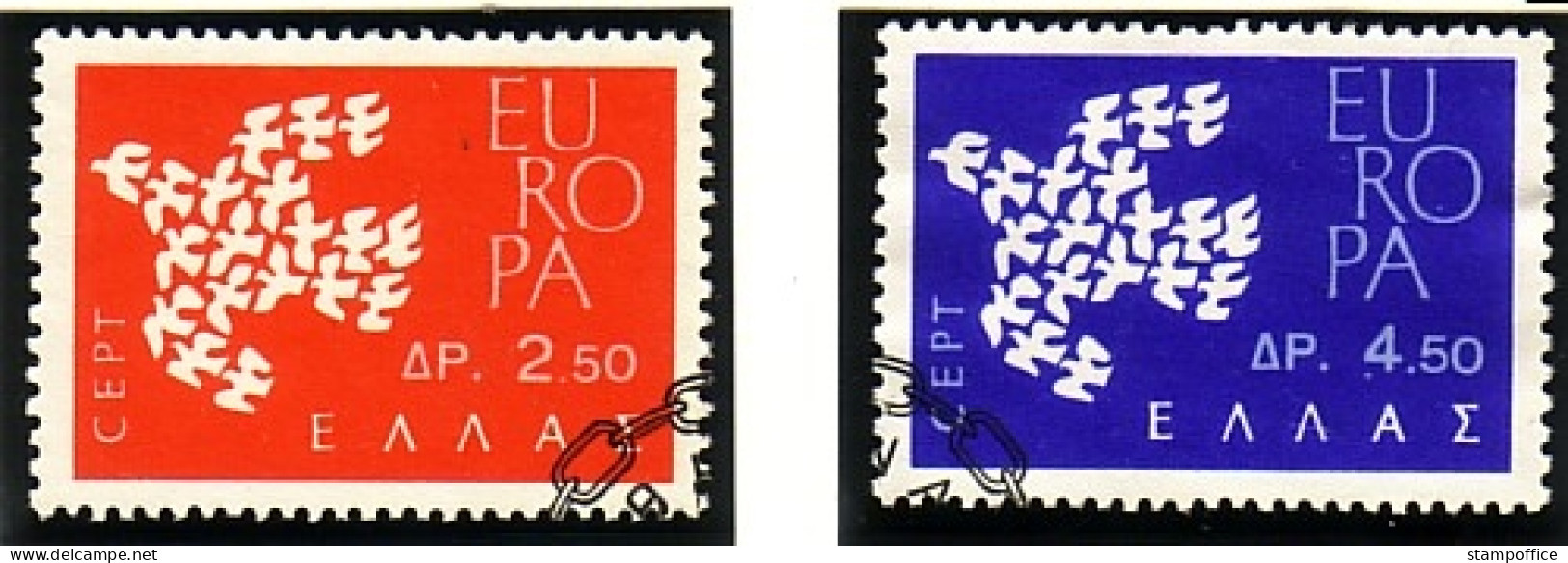 GRIECHENLAND MI-NR. 775-776 O EUROPA 1961 - TAUBE - 1961