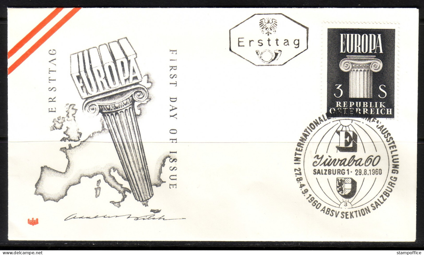 ÖSTERREICH MI-NR. 1081 FDC EUROPA CEPT 1960 WAGENRAD - 1960