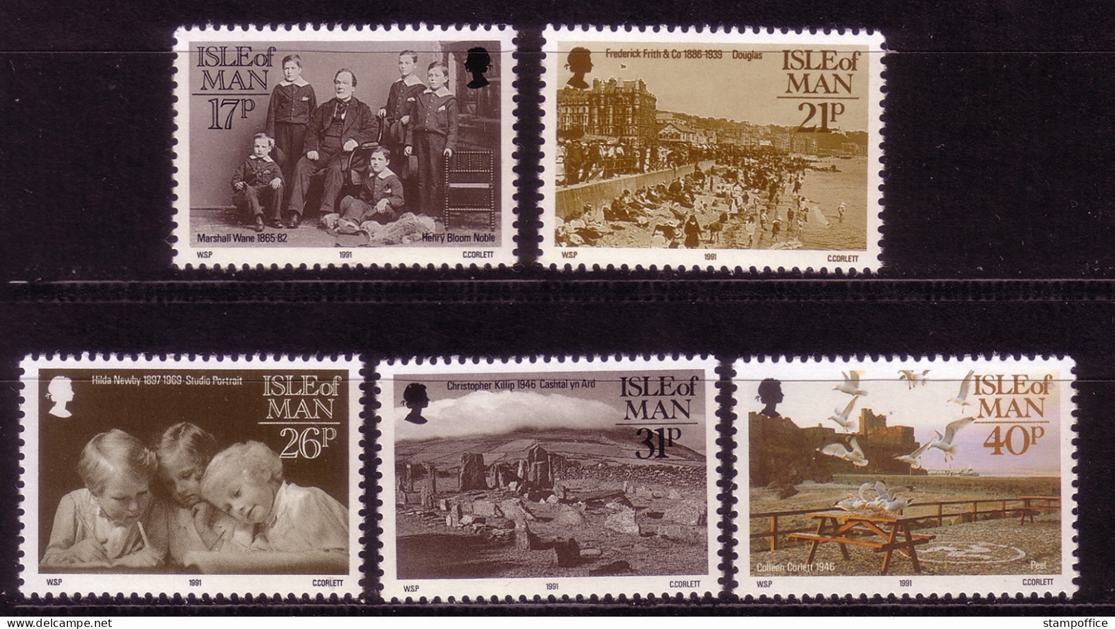 INSEL MAN MI-NR. 452-456 POSTFRISCH(MINT) ALTE PHOTOGRAPHIEN 1991 - Isla De Man