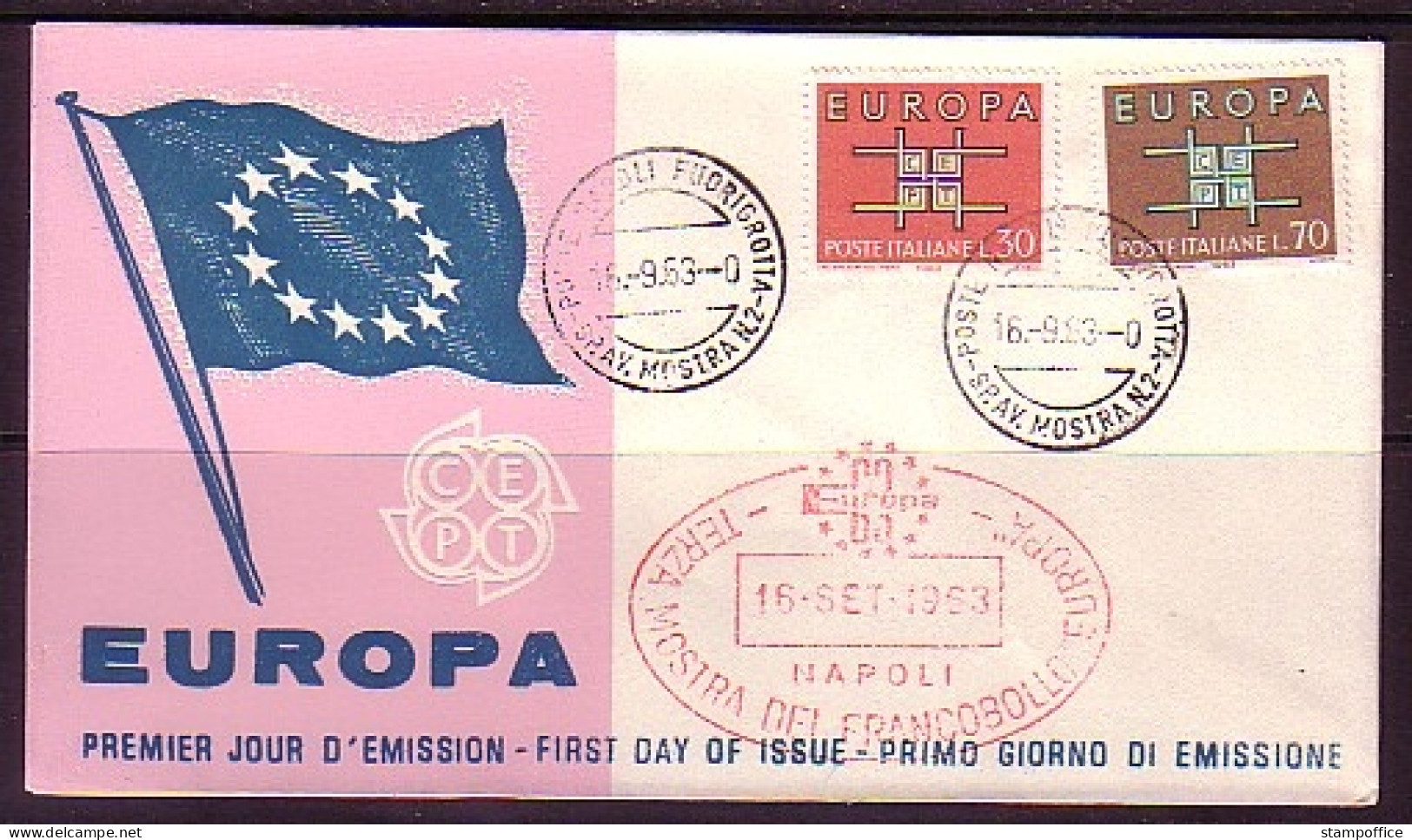 ITALIEN MI-NR. 1149-1150 FDC EUROPA CEPT 1963 - 1963