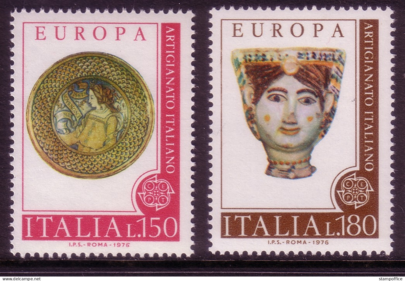 ITALIEN MI-NR. 1530-1531 POSTFRISCH(MINT) EUROPA 1976 KUNSTHANDWERK - 1976