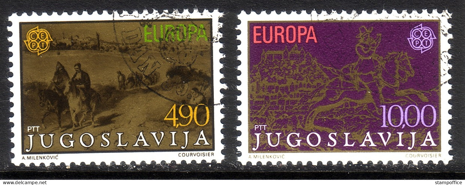 JUGOSLAWIEN MI-NR. 1787-1788 GESTEMPELT(USED) EUROPA 1979 POSTWESEN PFERD POSTKUTSCHE - 1979