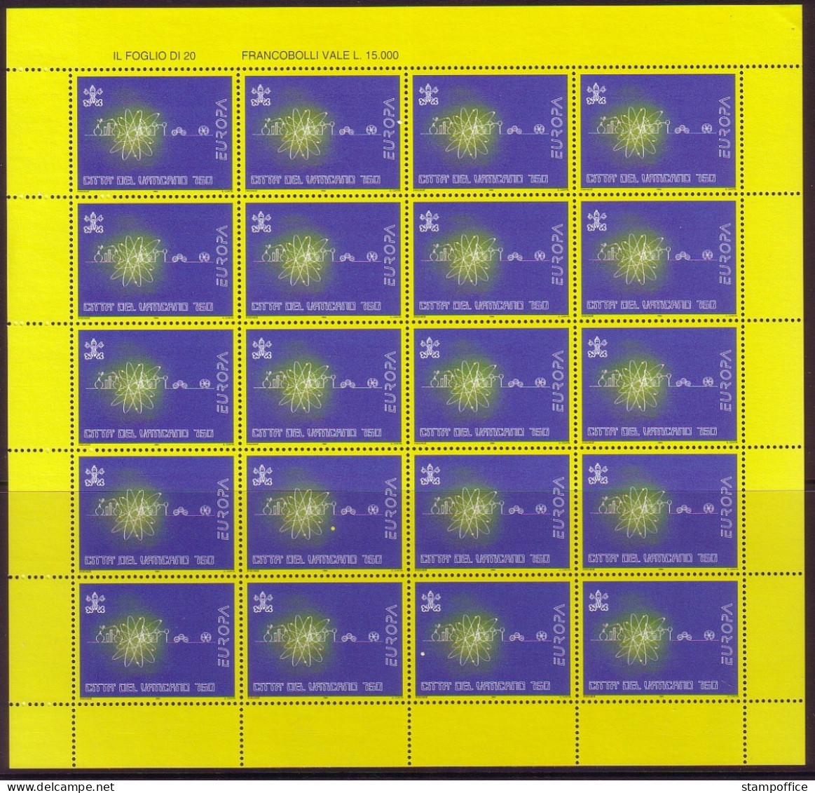 VATIKAN MI-NR. 1122-1123 POSTFRISCH(MINT) KLEINBOGENSATZ EUROPA 1994 ENTDECKUNGEN Und ERFINDUNGEN - 1994