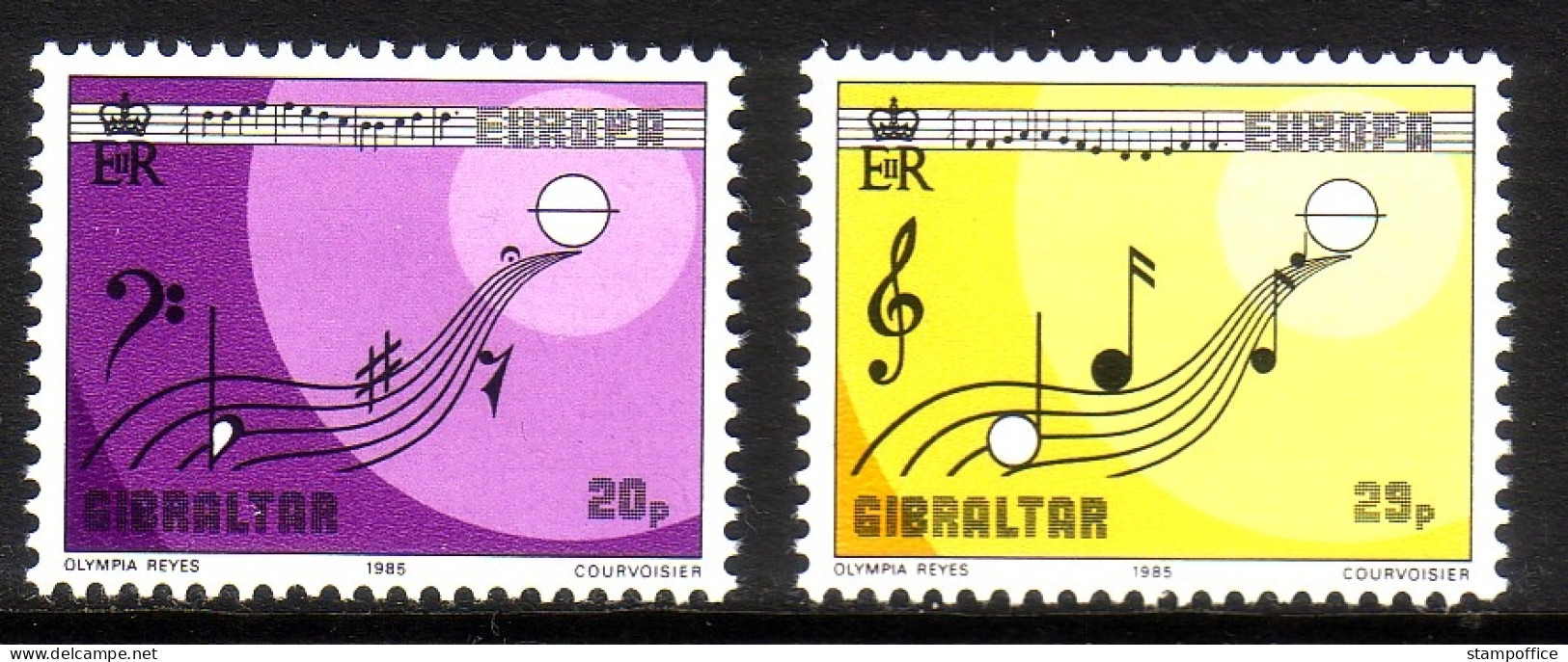 GIBRALTAR MI-NR. 487-488 POSTFRISCH(MINT) EUROPA 1985 - JAHR DER MUSIK - 1985