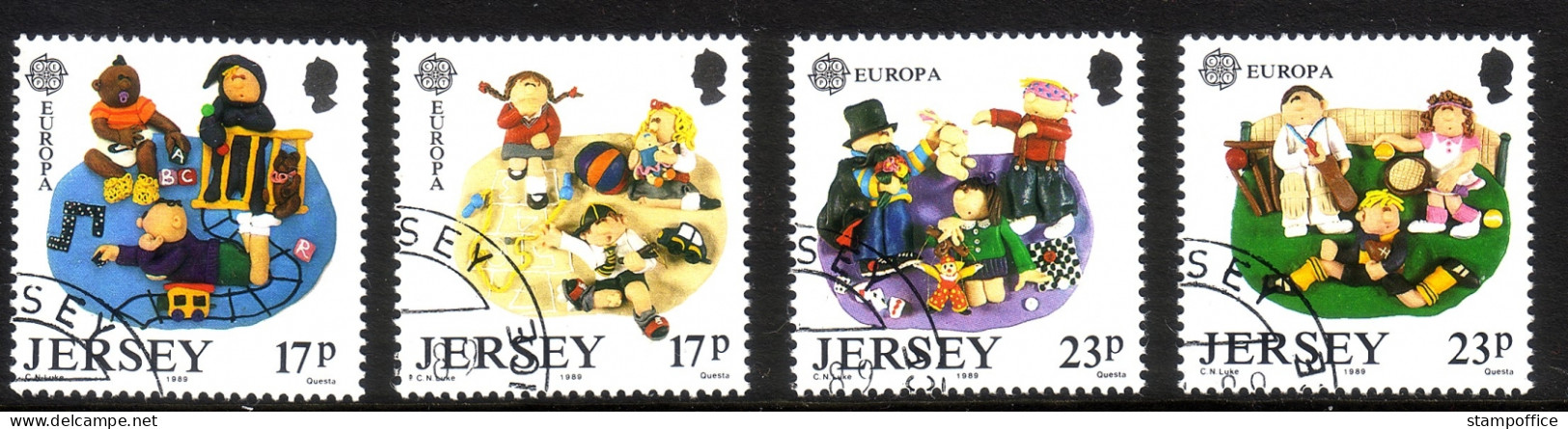 JERSEY MI-NR. 476-479 O EUROPA 1989 KINDERSPIELE - 1989