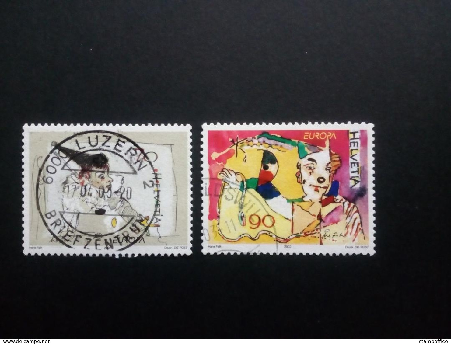 SCHWEIZ MI-NR. 1794-1795 GESTEMPELT(USED) EUROPA 2002 - ZIRKUS - 2002