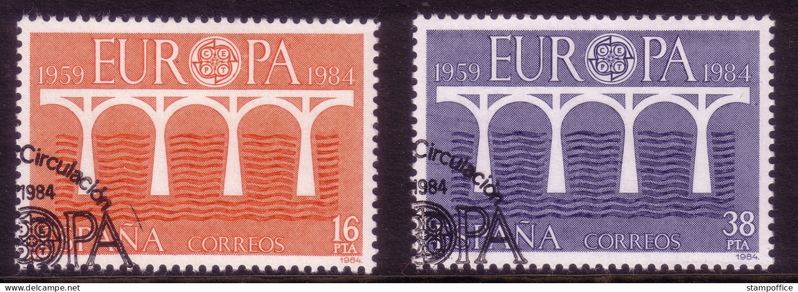 SPANIEN MI-NR. 2633-2634 GESTEMPELT(USED) EUROPA 1984 BRÜCKE - 1984