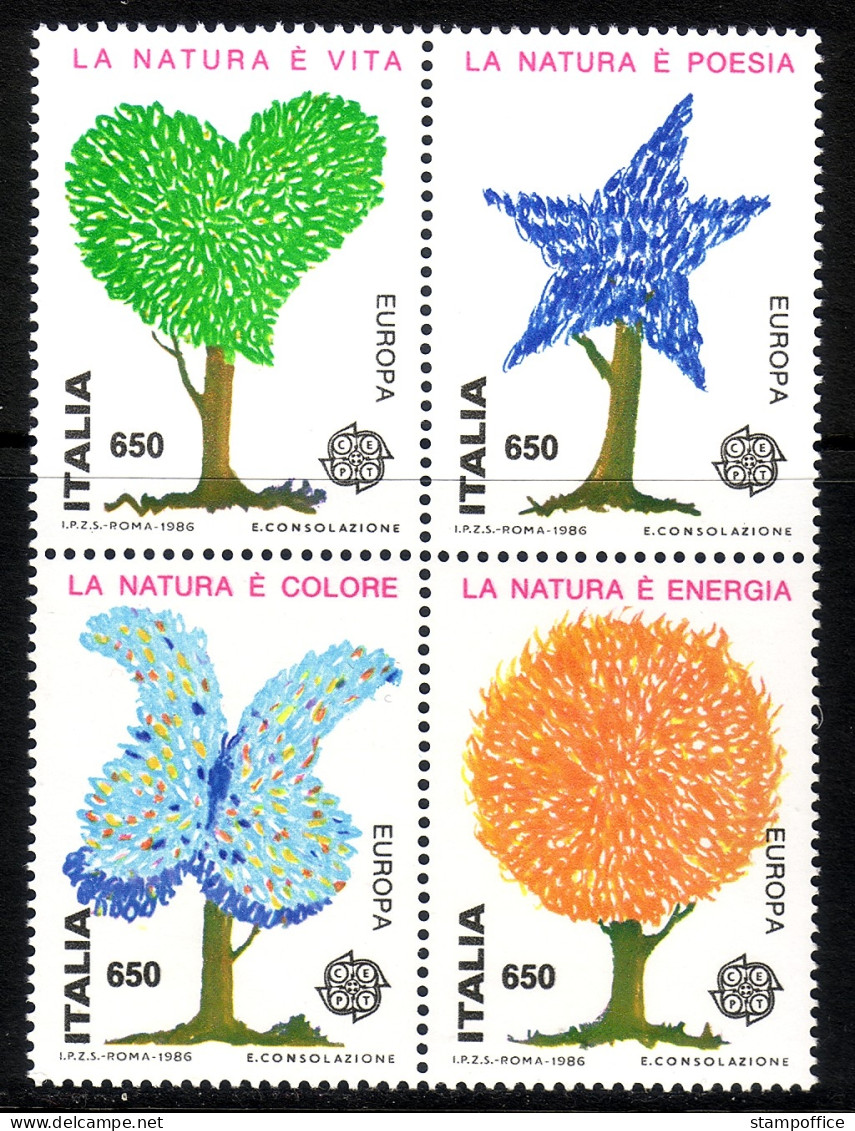 ITALIEN MI-NR. 1968-1971 POSTFRISCH(MINT) EUROPA 1986 NATUR- Und UMWELTSCHUTZ BAUM - 1986