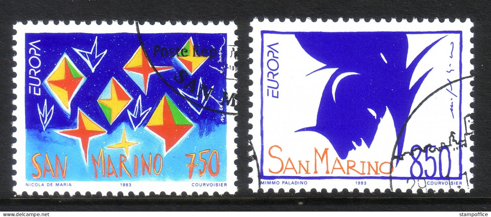 SAN MARINO MI-NR. 1523-1524 GESTEMPELT(USED) EUROPA 1993 ZEITGENÖSSISCHE KUNST - 1993