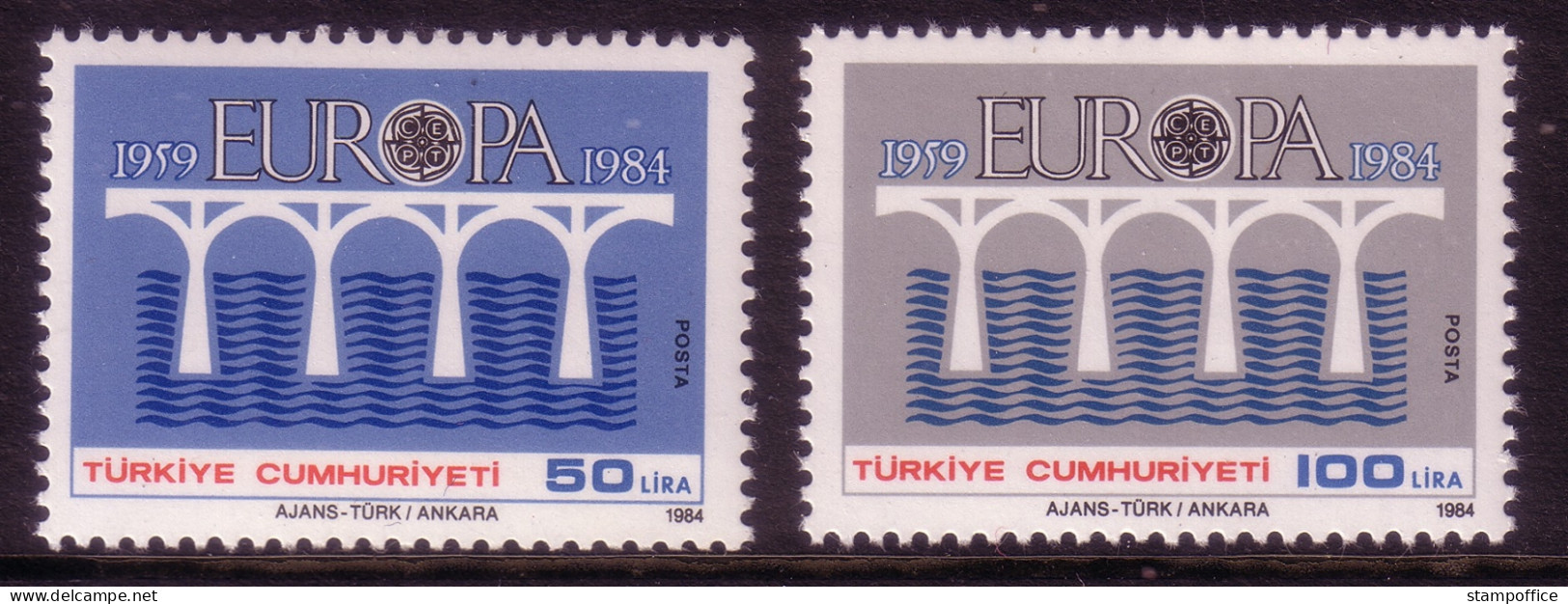 TÜRKEI MI-NR. 2667-2668 POSTFRISCH(MINT) EUROPA 1984 BRÜCKE - 1984