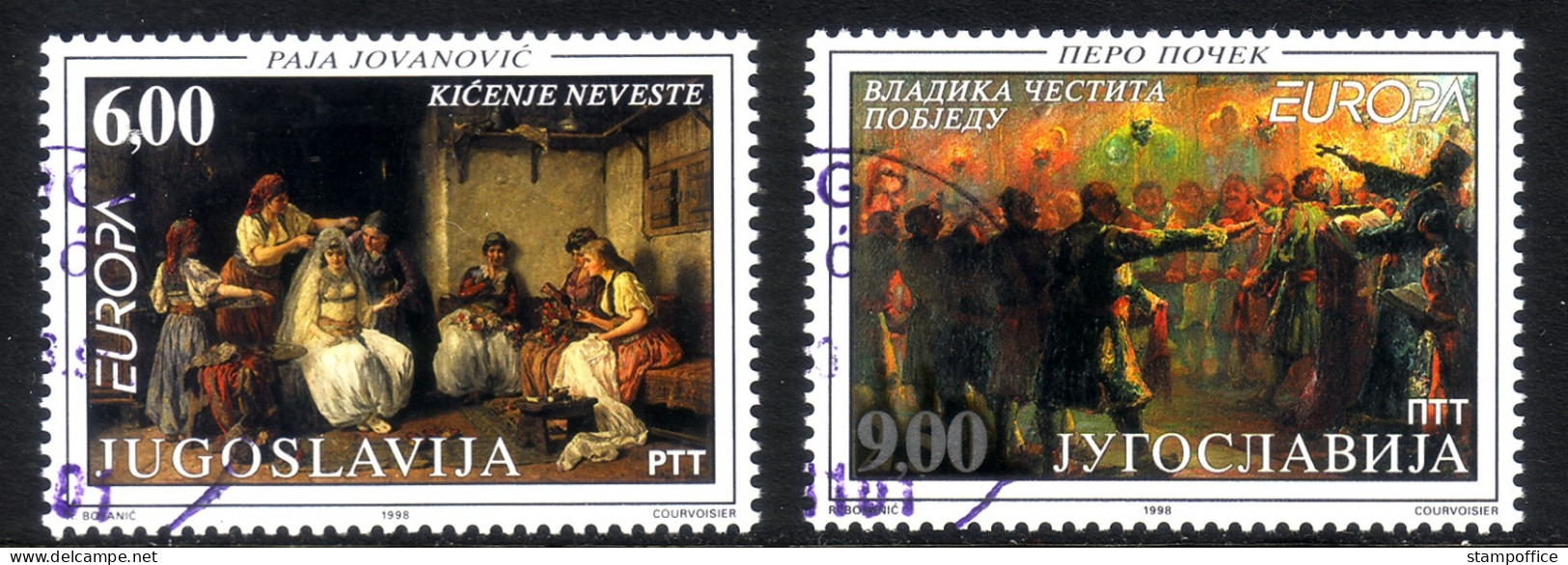 JUGOSLAWIEN MI-NR. 2855-2856 GESTEMPELT(USED) EUROPA 1998 FESTE Und FEIERTAGE - 1998