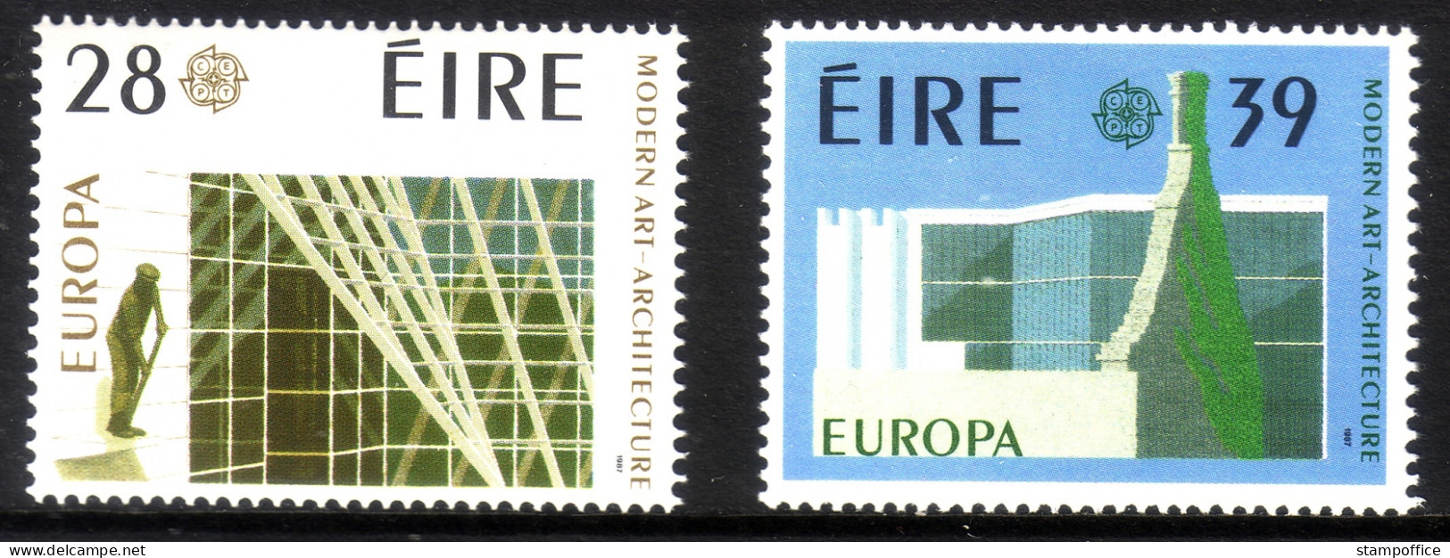 IRLAND MI-NR. 623-624 POSTFRISCH(MINT) EUROPA 1987 MODERNE ARCHITEKTUR KIRCHE - 1987