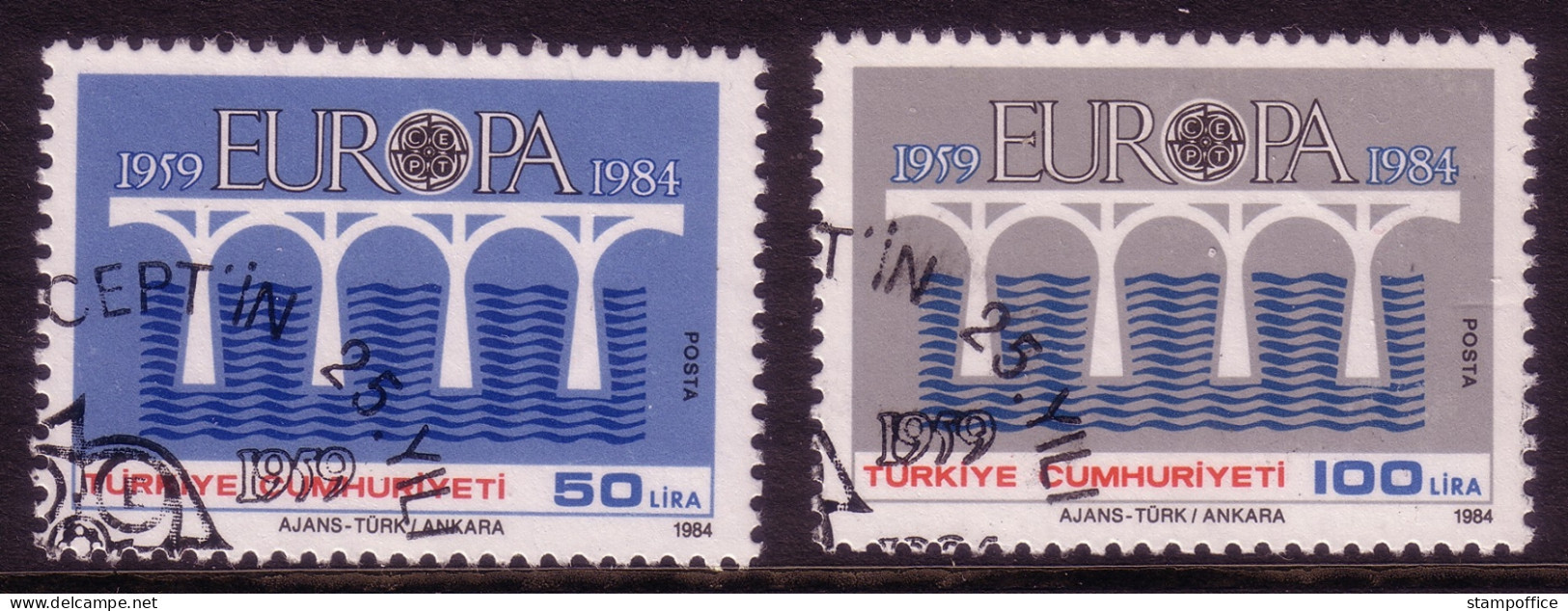 TÜRKEI MI-NR. 2667-2668 GESTEMPELT(USED) EUROPA 1984 BRÜCKE - 1984