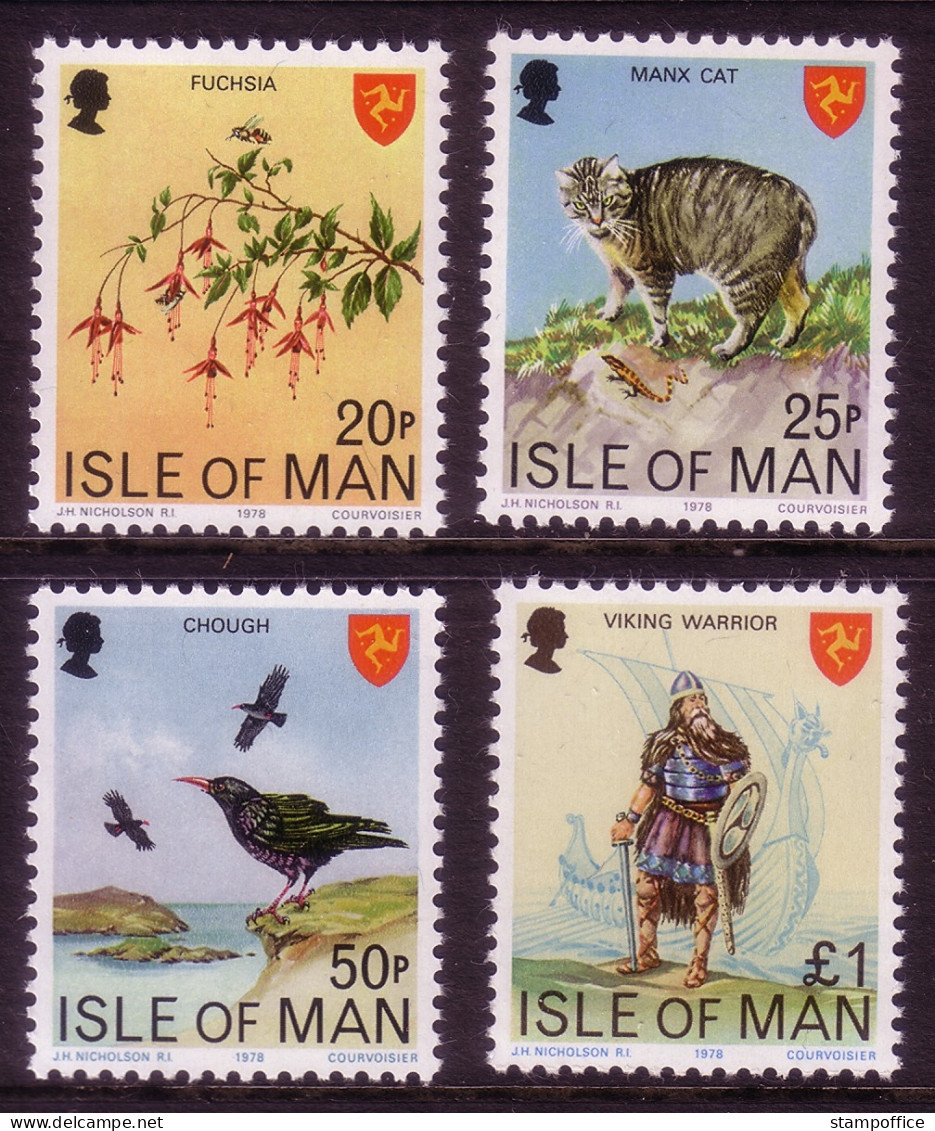 ISLE OF MAN MI-NR. 133-136 POSTFRISCH(MINT) MANXKATZE KRÄHE FUCHSIE WIKINGER 1978 - Isla De Man