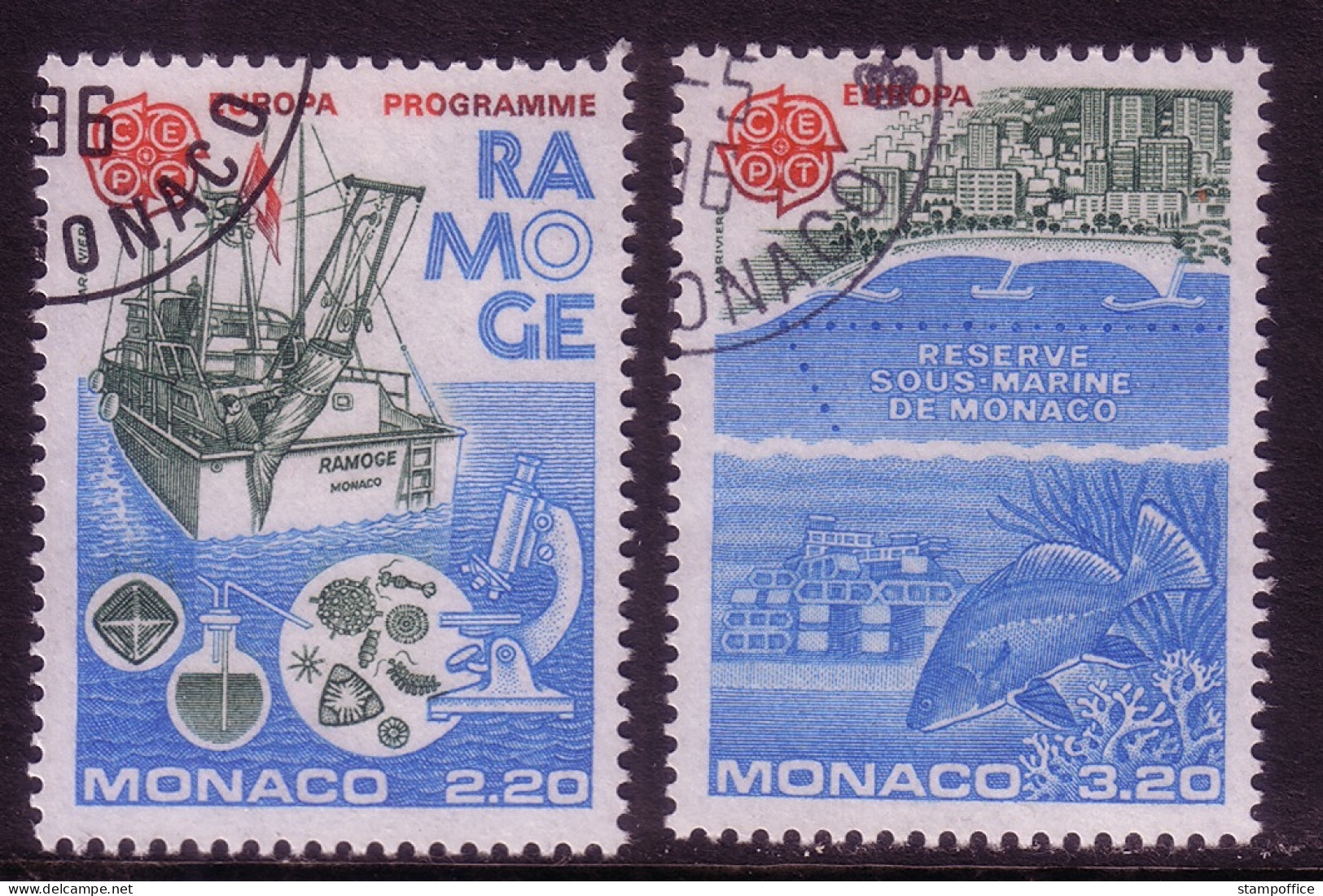 MONACO MI-NR. 1746-1747 GESTEMPELT(USED) EUROPA 1986 NATUR- Und UMWELTSCHUTZ SCHIFF FISCH - 1986