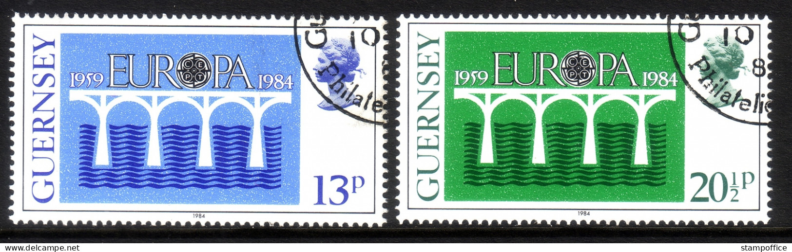 GUERNSEY MI-NR. 286-287 GESTEMPELT(USED) EUROPA 1984 BRÜCKE - 1984