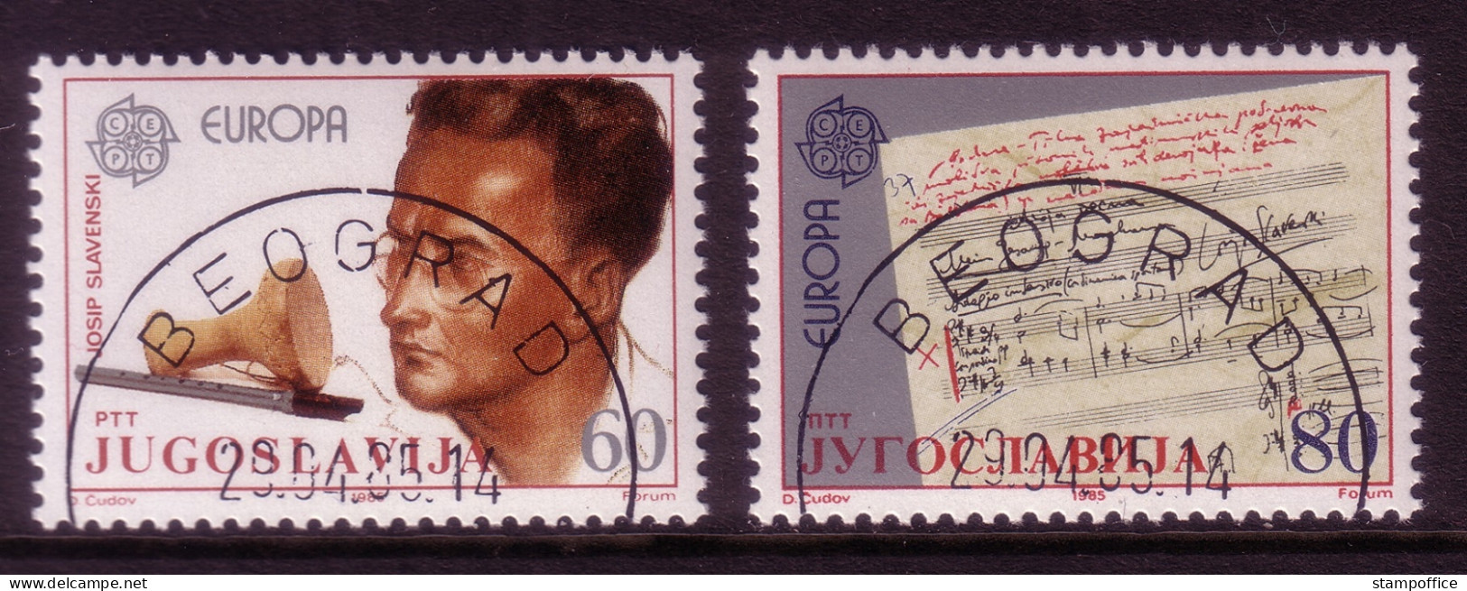 JUGOSLAWIEN MI-NR. 2104-2105 GESTEMPELT(USED) EUROPA 1985 JAHR DER MUSIK - 1985