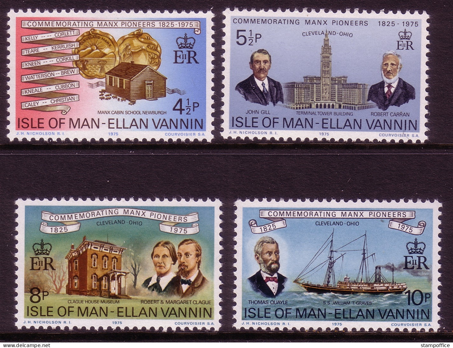 ISLE OF MAN MI-NR. 54-57 POSTFRISCH(MINT) 150. JAHRESTAG AUSWANDERUNG NACH AMERIKA SCHIFF - Isla De Man