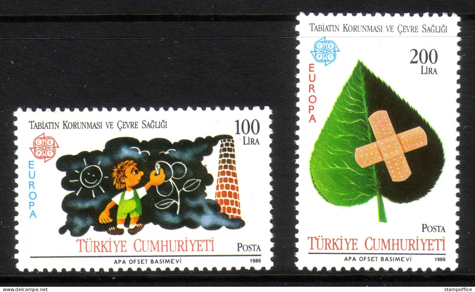 TÜRKEI MI-NR. 2738-2739 POSTFRISCH(MINT) EUROPA 1986 - NATUR- Und UMWELTSCHUTZ - 1986