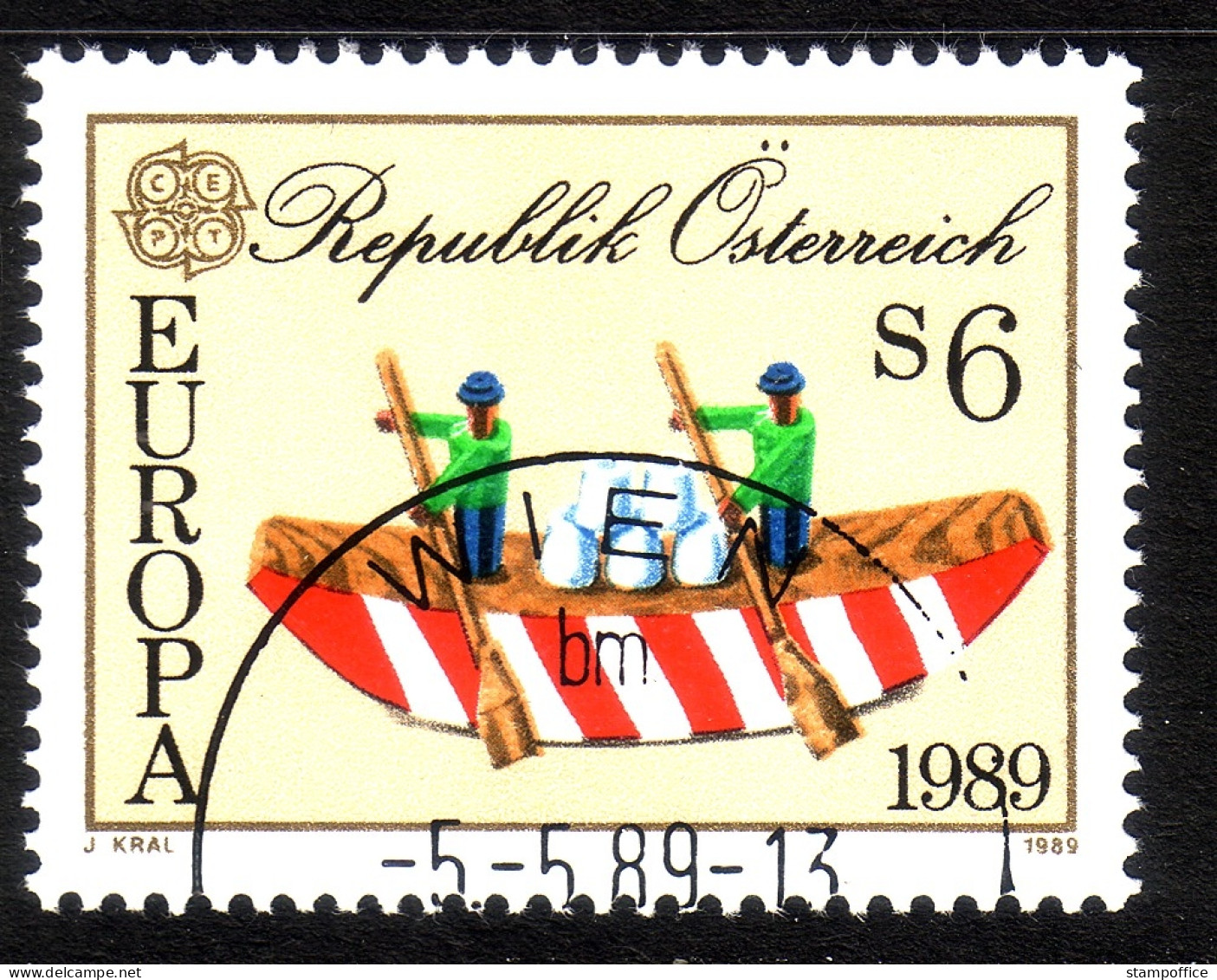 ÖSTERREICH MI-NR. 1956 GESTEMPELT(USED) EUROPA 1989 KINDERSPIELE HOLZSPIELZEUG - 1989