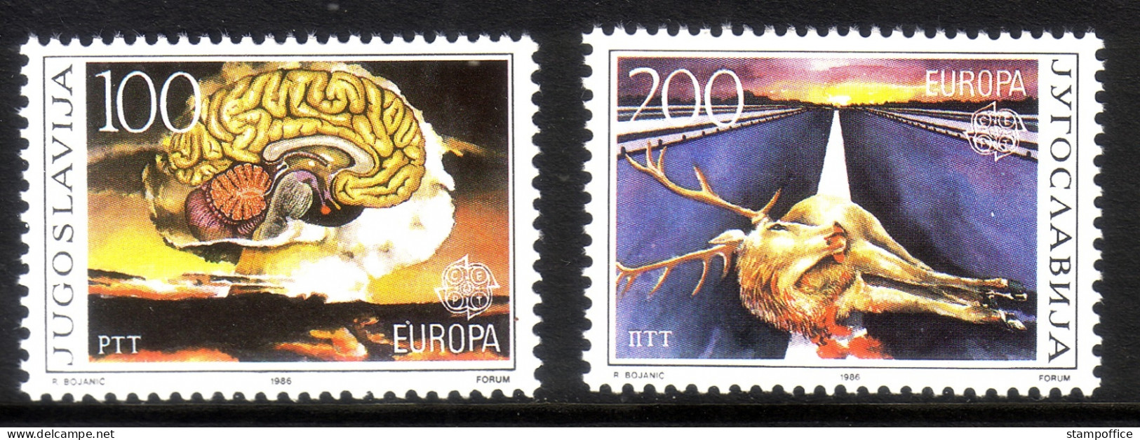 JUGOSLAWIEN MI-NR. 2156-2157 POSTFRISCH EUROPA 1986 NATUR- Und UMWELTSCHUTZ - 1986