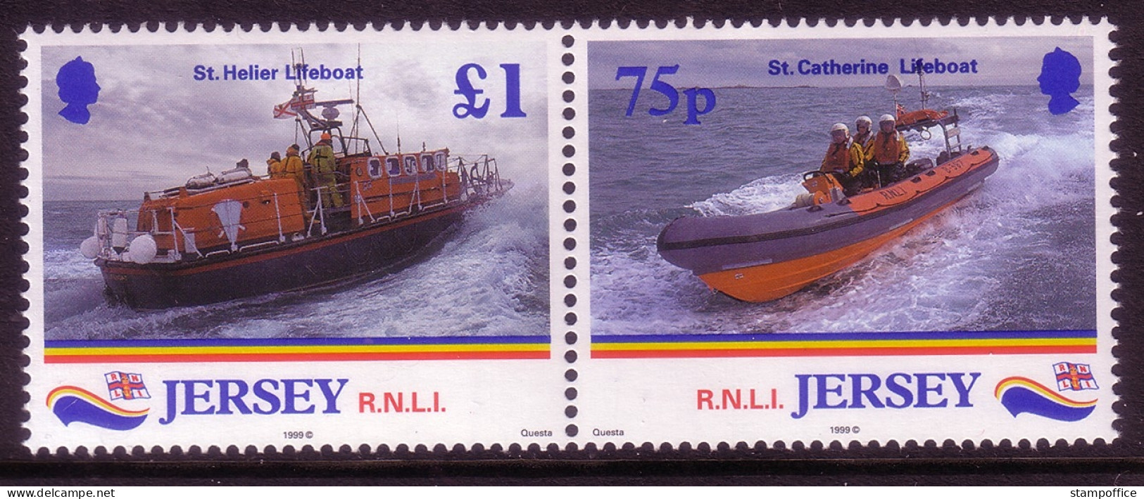 JERSEY MI-NR. 871-872 POSTFRISCH(MINT) 175 JAHRE LEBENSRETTUNGSGESELLSCHAFT RETTUNGSBOOT 1999 - Schiffe