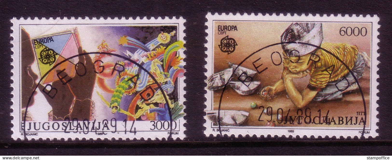 JUGOSLAWIEN MI-NR. 2340-2341 GESTEMPELT(USED) EUROPA 1989 KINDERSPIELE - 1989