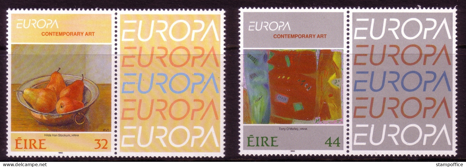 IRLAND MI-NR. 825-826 POSTFRISCH(MINT) ZIERFELD RECHTS EUROPA 1993 - ZEITGENÖSSISCHE KUNST - 1993
