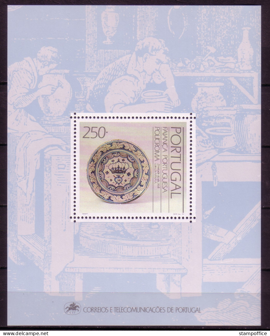 PORTUGAL BLOCK 69 POSTFRISCH(MINT) FAYENCEN TELLER 1990 - Blocs-feuillets