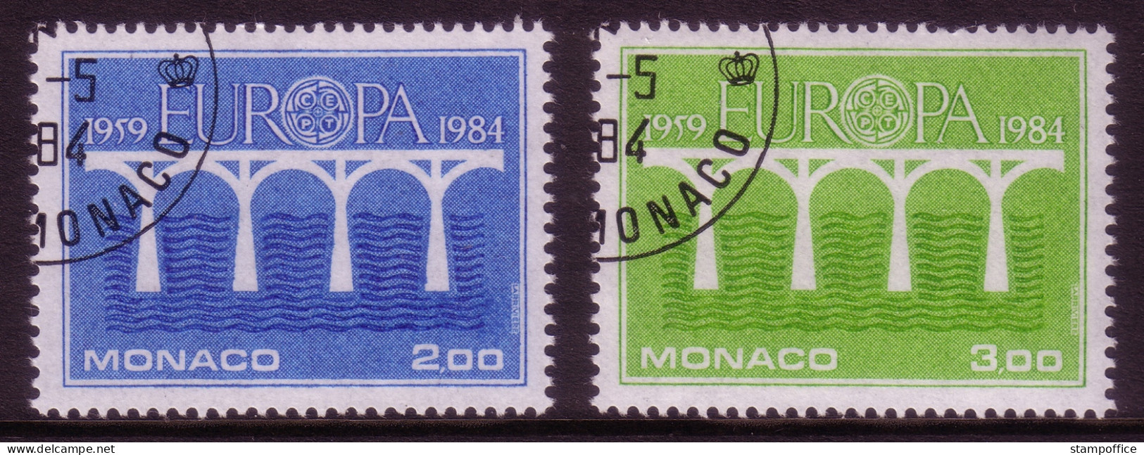 MONACO MI.NR. 1622-1623 GESTEMPELT(USED) EUROPA 1984 BRÜCKEN - 1984