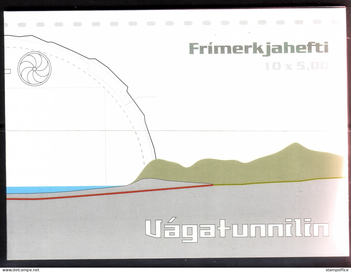 FÄRÖER MH 21 GESTEMPELT(USED) ERÖFFNUNG STRASSENTUNNEL VON STREYMOY NACH VÄGAR 2003 - Färöer Inseln