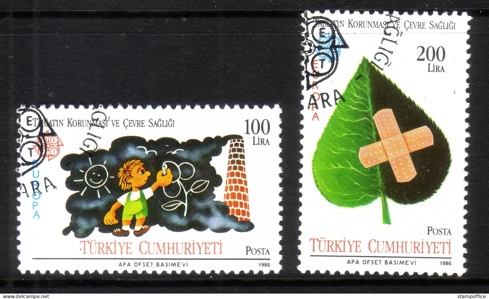 TÜRKEI MI-NR. 2738-2739 GESTEMPELT(USED) EUROPA 1986 NATUR- Und UMWELTSCHUTZ - 1986