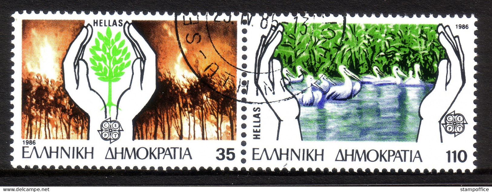 GRIECHENLAND MI-NR. 1630-1631 A GESTEMPELT(USED) EUROPA 1986 NATUR- Und UMWELTSCHUTZ PELIKANE - 1986