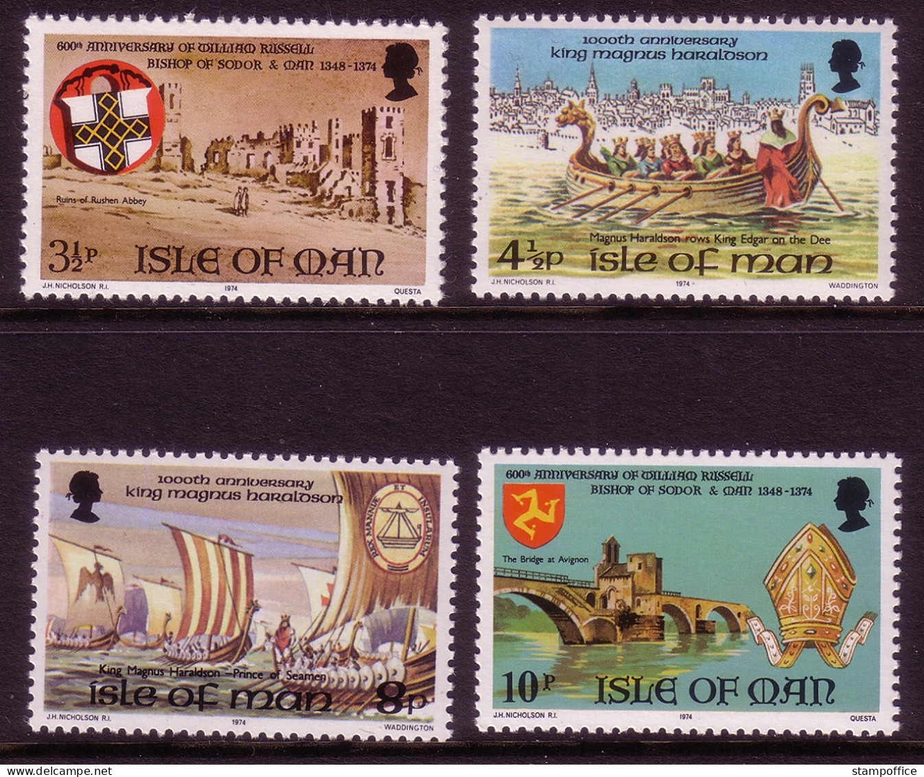 ISLE OF MAN MI-NR. 44-47 POSTFRISCH(MINT) HISTORISCHE EREIGNISSE SCHIFFE WAPPEN BRÜCKE - Isla De Man