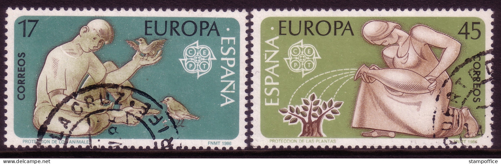 SPANIEN MI-NR. 2726-2727 GESTEMPELT(USED) EUROPA 1986 NATUR- Und UMWELTSCHUTZ - 1986